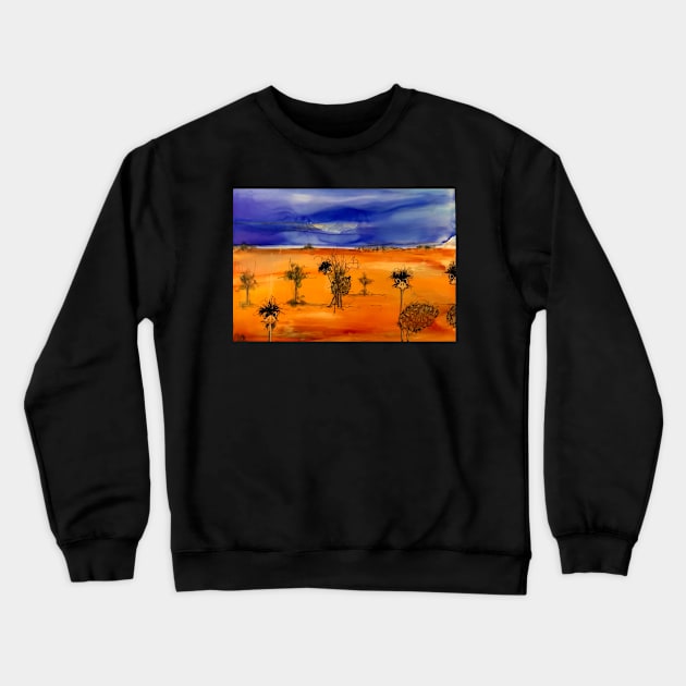 Emus in the outback. Crewneck Sweatshirt by atep